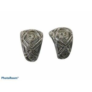 Monet Silver Clip On Earrings